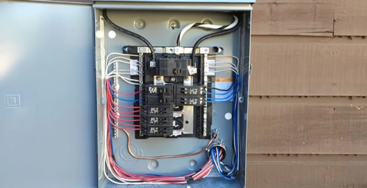 electrical panel upgrade service featuring newly installed electrical panel wired by licensed electricians in Olathe, KS