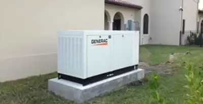 generator installation service showing standby generator professionally installed for residential power backup in Olathe, KS