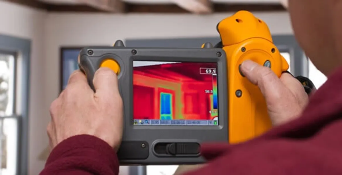 home energy audit service capturing thermal readings to analyze insulation and electrical efficiency in Olathe, KS