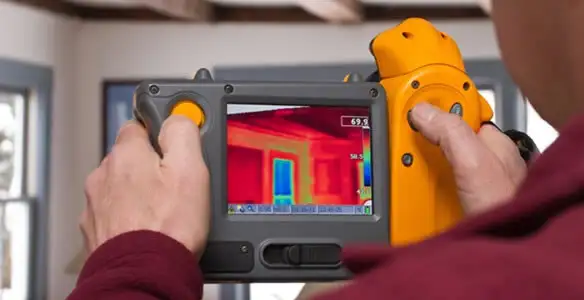 home energy audit service capturing thermal readings to analyze insulation and electrical efficiency in Olathe, KS