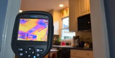 home energy audit service using thermal imaging to evaluate electrical efficiency inside a home in Olathe, KS