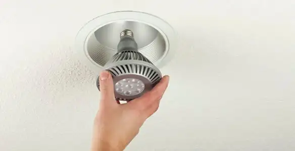 lighting installation service featuring recessed ceiling light installed by licensed professionals in Olathe, KS