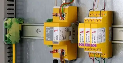 lightning surge protection system with surge suppressors installed by electrical service professionals in Olathe, KS
