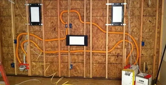 new construction wiring project displaying complete electrical system layout installed by professionals in Olathe, KS