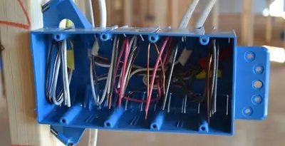 new construction wiring installation featuring electrical boxes and cable routing by expert electricians in Olathe, KS