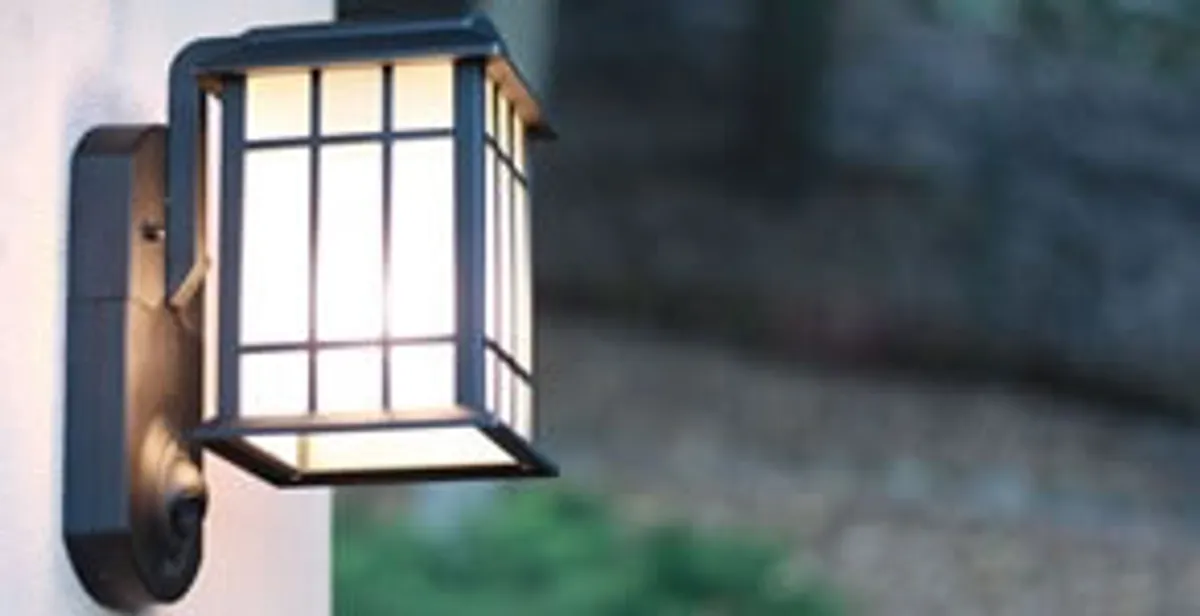 security light installation services with professionally mounted exterior wall light in Olathe, KS