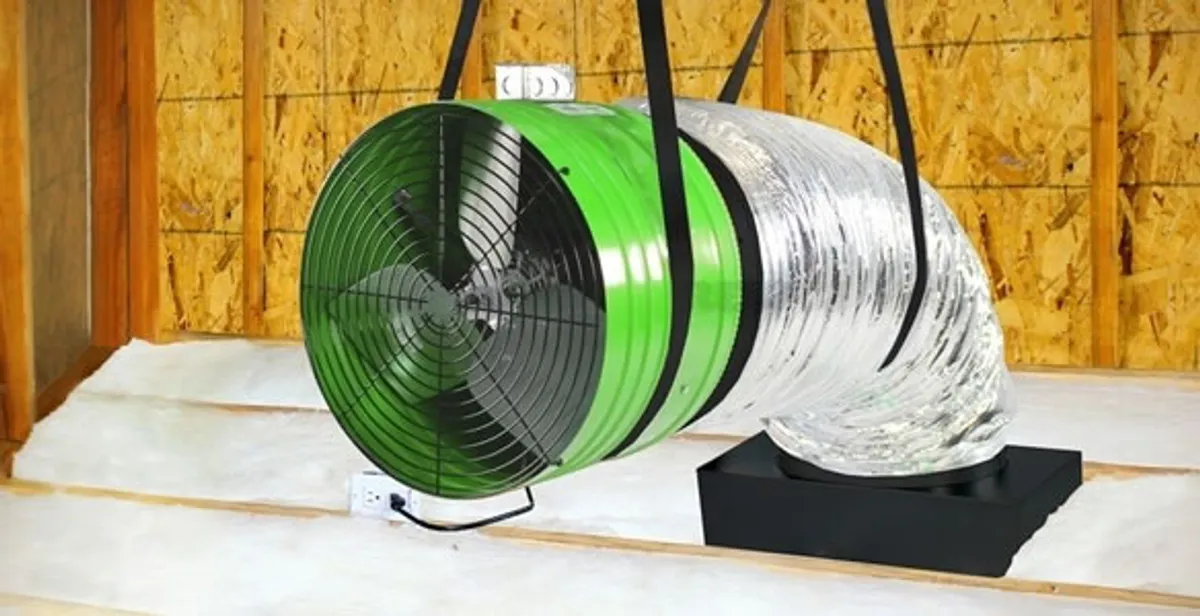whole house fan installation services with professionally mounted ventilation fan system in Olathe, KS