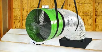 whole house fan installation services with professionally mounted ventilation fan system in Olathe, KS